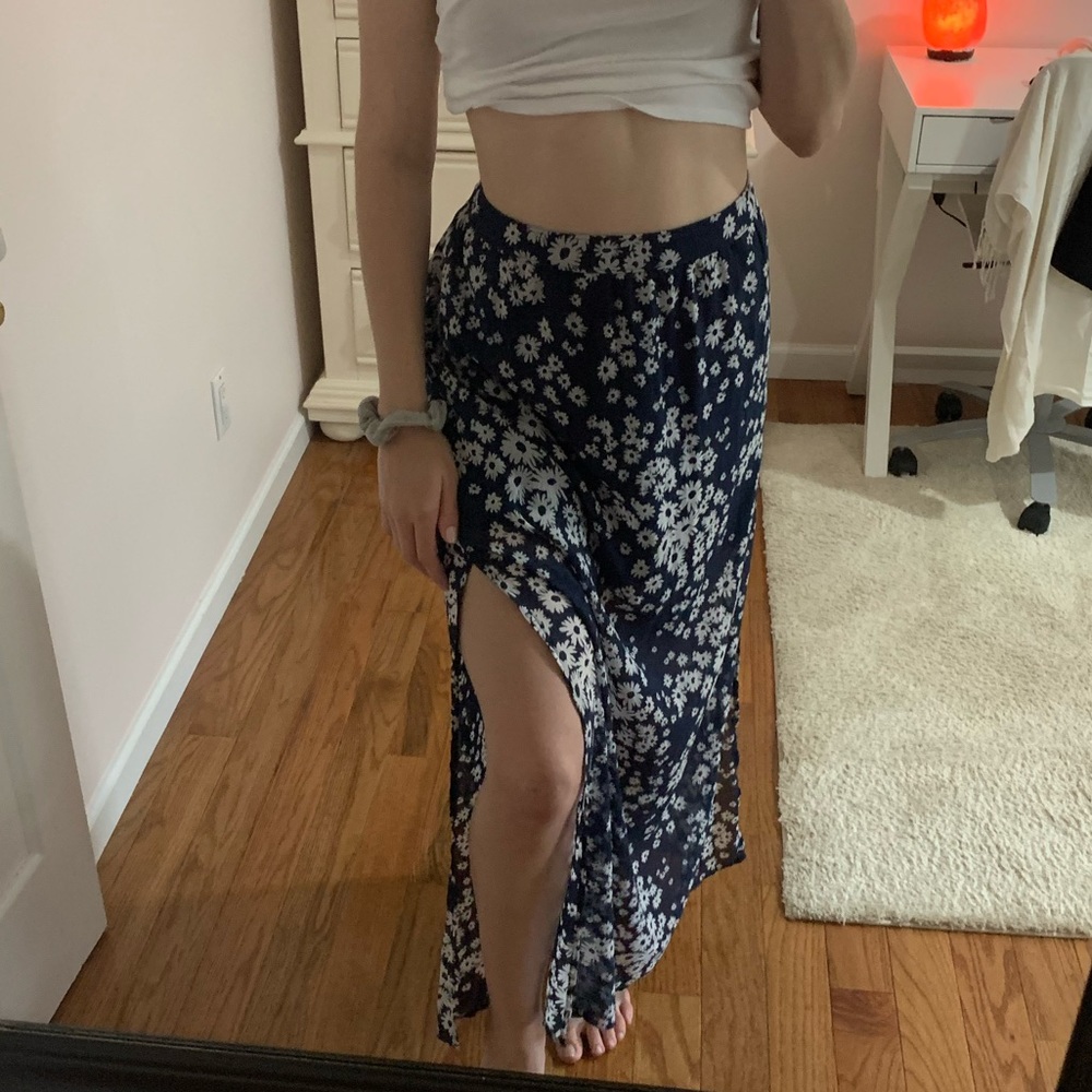 Sheer maxi skirt